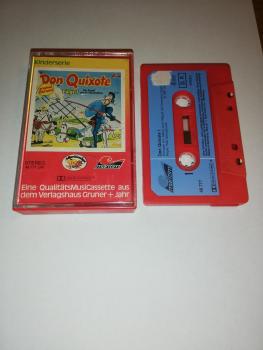 Don Quixote Folge 1 Der Kampf mit den Windmühlen Rot mit Blauen Aufkleber 48777 UW Maritim(Abriss auf Label der MC Seite 1 und 2)